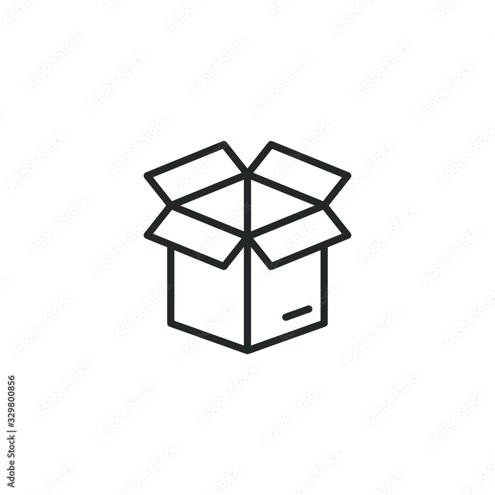 box Icon vector sign isolated for graphic and web design. box symbol template color editable on white background box Icon vector sign isolated for graphic and web design. box symbol template color editable on white background