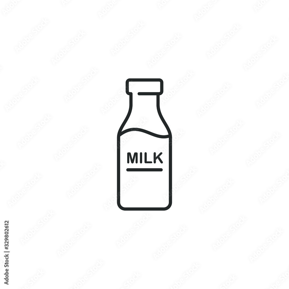milk icon vector sign isolated for graphic and web design. milk bottle symbol template color editable on white background milk icon vector sign isolated for graphic and web design. milk bottle symbol template color editable on white background