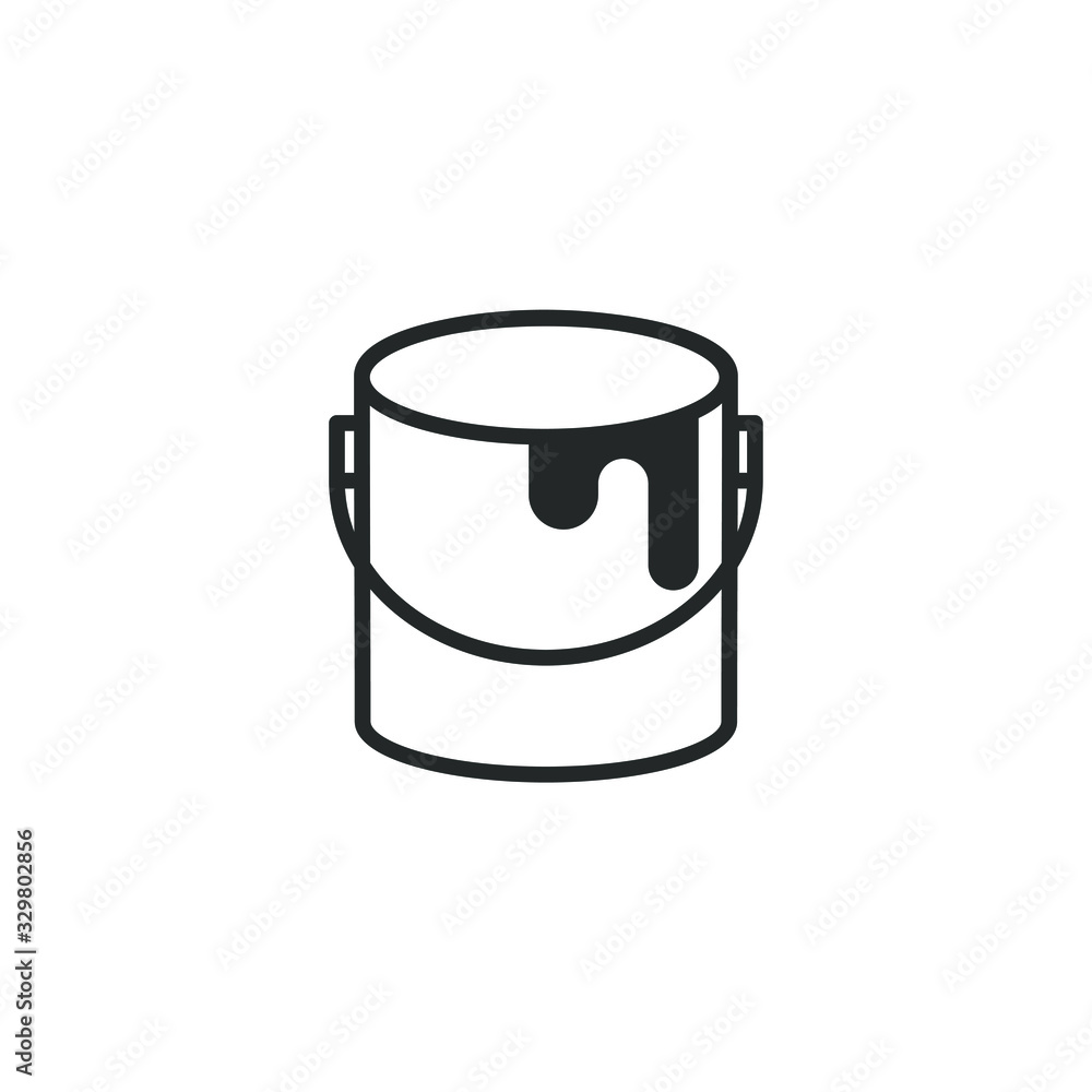paint can icon vector sign isolated for graphic and web design. Paint for wall symbol template color editable on white background paint can icon vector sign isolated for graphic and web design. Paint for wall symbol template color editable on white background
