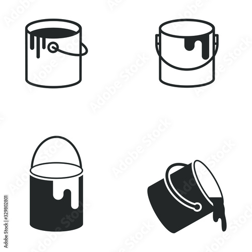 paint can icon vector sign isolated for graphic and web design. Paint for wall symbol template color editable on white background