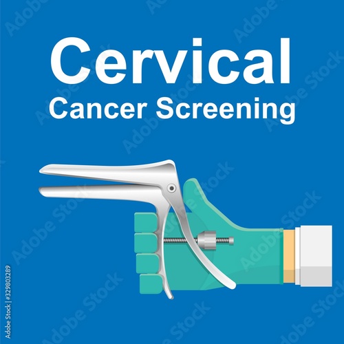 Cervical Cancer Screening Testing Examine Doctor Laboratory Checkup HPV Virus Prevent Staging Cancer by Vaginal Speculum examination