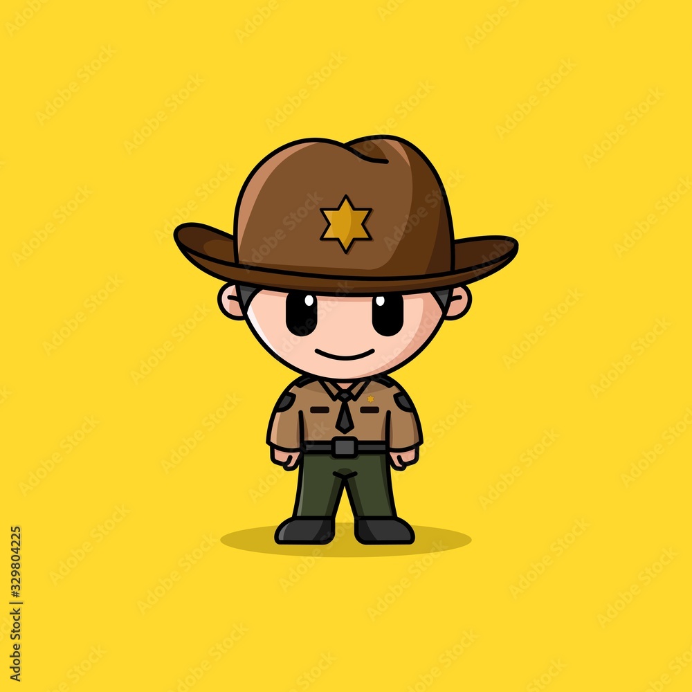 sheriff logo character mascot