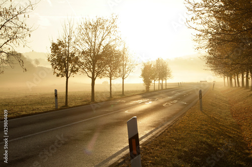 Fog, Haze, Morning fog, Autumn, Waltershausen, Thuringia, Germany, Europe photo