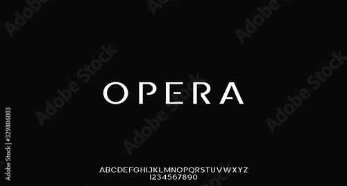 opera, the luxury elegant font typeface alphabet set
