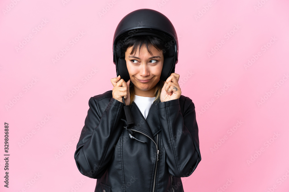 Young Uruguayan woman over isolated background Young Uruguayan woman over isolated background