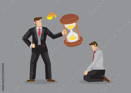 Time Management Problem Conceptual Cartoon Vector Illustration