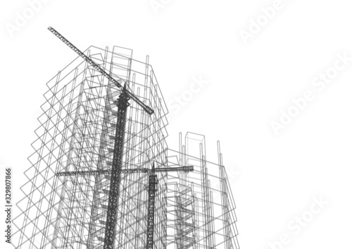 building construction site 3d 