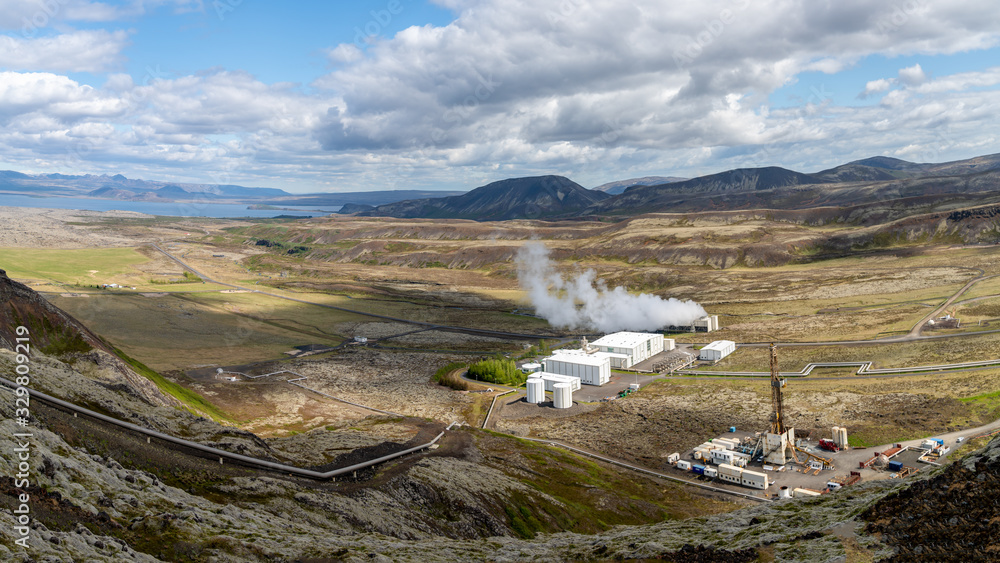 Nesjavellir geothermal facilities in Iceland