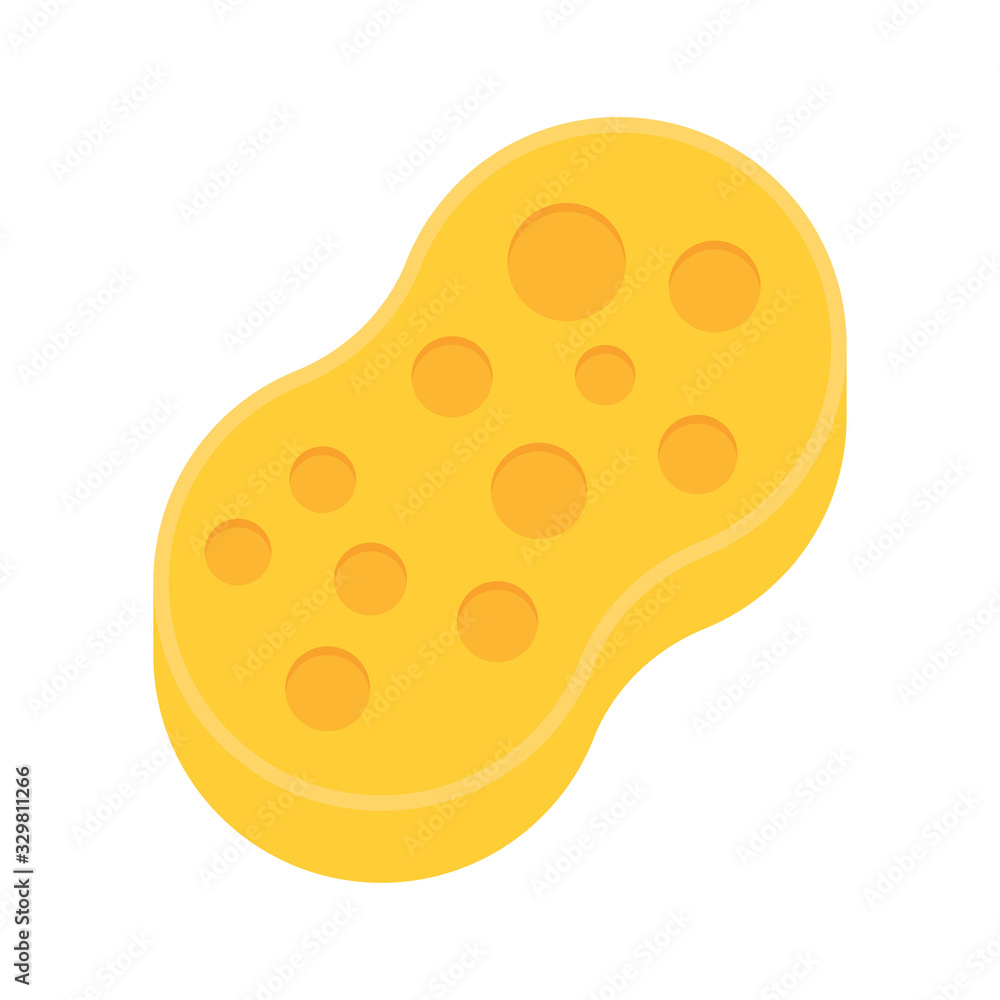 Bath sponge. Kitchenware scouring pads flat icon Bath sponge. Kitchenware scouring pads flat icon