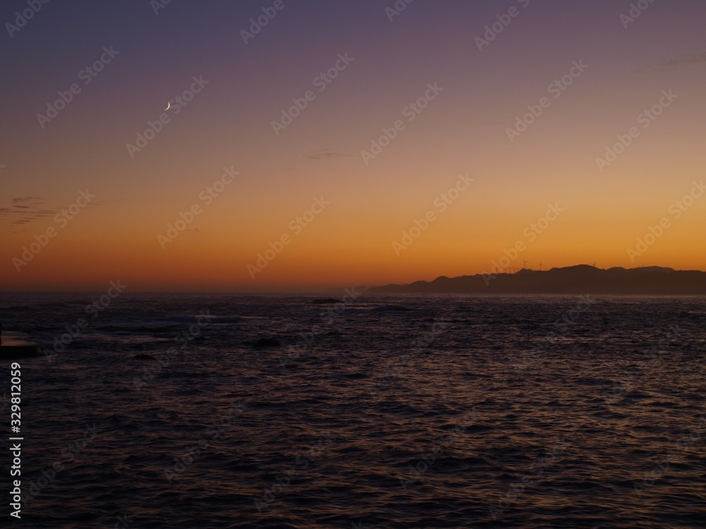 夕暮れの南伊豆の海