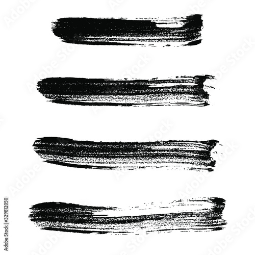 Vector brush strokes. Hand drawn brush splash. Real paint strokes. Graphic resources