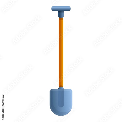 Road repair shovel icon. Cartoon of road repair shovel vector icon for web design isolated on white background