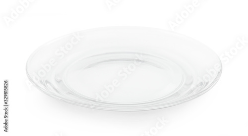 glass plate isolated on white background