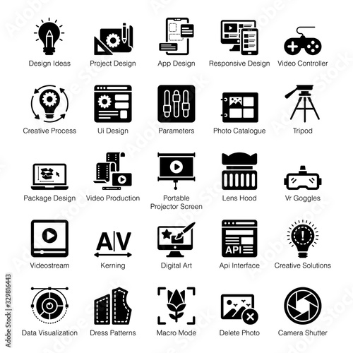  Pack Of Graphics Solid Icons  photo