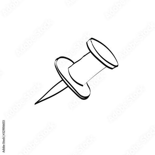 vector illustration of office pins