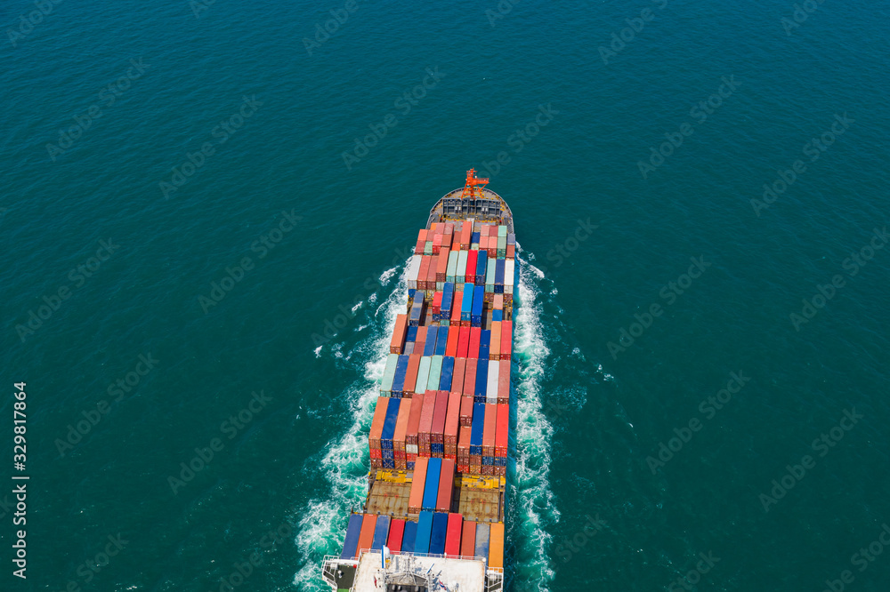 containers ship import and export international  businesses services  transportation by ocean fright