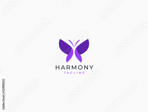Butterfly logo. Luxury line logotype design. Universal premium butterfly symbol logotype.