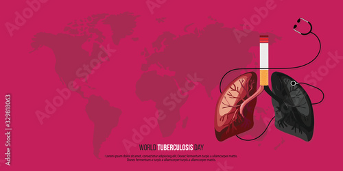 World Tuberculosis Day Poster Or Banner Background.