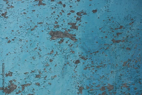 blue gray metal texture from old shabby iron wall © butus