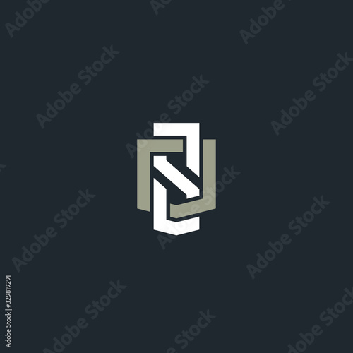 Abstract letter S shield logo design template. Monogram of two letters OS or SO.