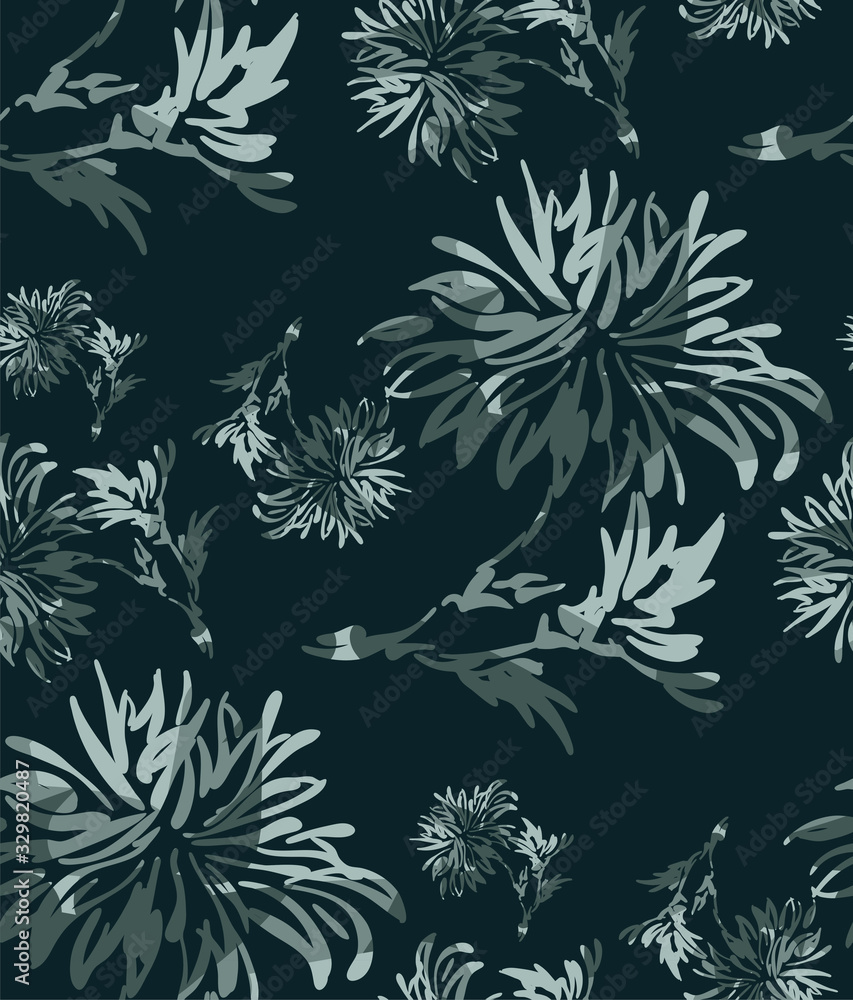ink flower vector sketch illustration japanese chinese oriental line art seamless pattern ink flower vector sketch illustration japanese chinese oriental line art seamless pattern