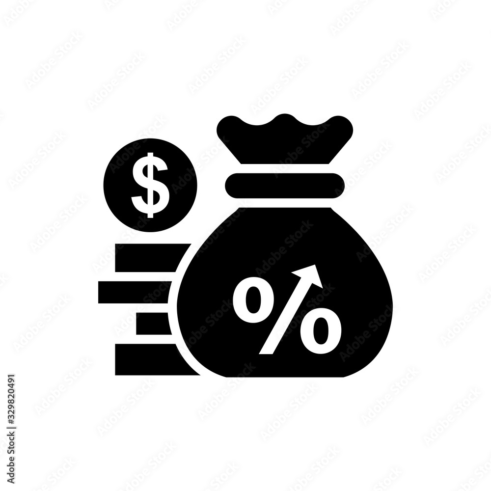 Money Bag vector Glyph Icon Style Illustration Money Bag vector Glyph Icon Style Illustration
