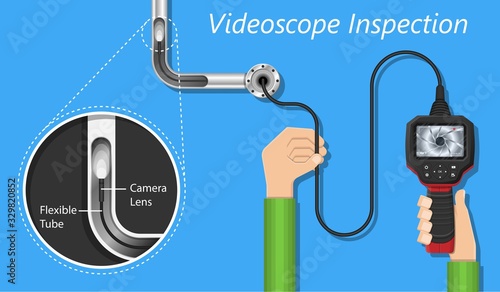 videoscope borescope inspection oil and gas system electrical pipe power inspect