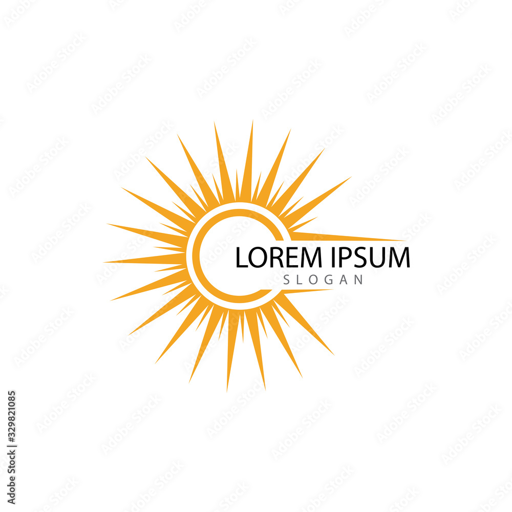 Fototapeta premium Sun Vector illustration Icon Logo Template design
