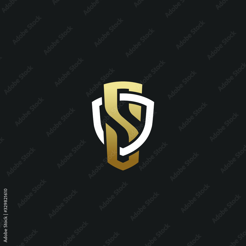 Abstract letter S shield logo design template. Monogram of two letters SO or OS. Abstract letter S shield logo design template. Monogram of two letters SO or OS.