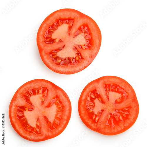 Wallpaper Mural Tomato slices on white background. Natural food Torontodigital.ca