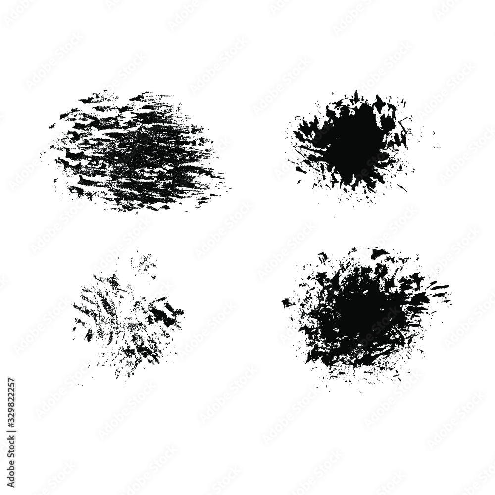 Vector brush spots. Hand drawn brush splash. Real paint strokes. Graphic resources Vector brush spots. Hand drawn brush splash. Real paint strokes. Graphic resources