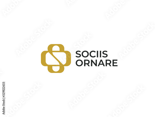 SO or OS. Monogram of Two letters S&O or O&S. Luxury, simple, minimal and elegant SO, OS logo design. Vector illustration template.