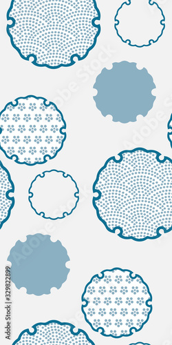 snowflake symbol circle ornamental oriental japanese chinese vector design seamless pattern