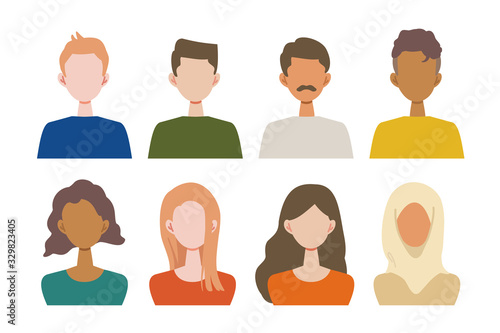 Vector illustration of people from various countries