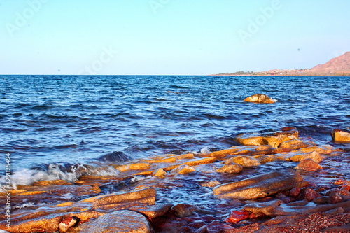 Lake Issyk kul in the tosor village area photo