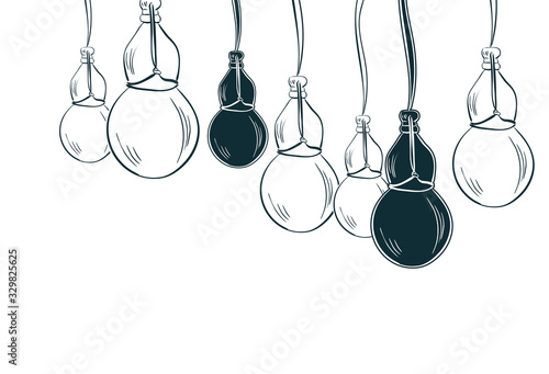 gourd pumpkin bottle set collection japanese chinese oriental vector ink style design elements illustration