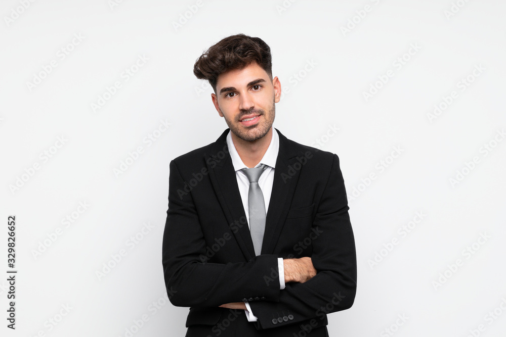 Young businessman over isolated white background laughing Young businessman over isolated white background laughing