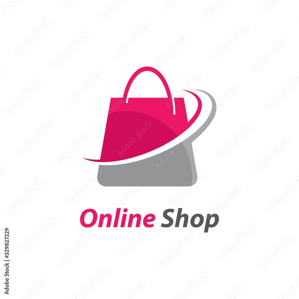 Online shop logo template icon Online shop logo template icon