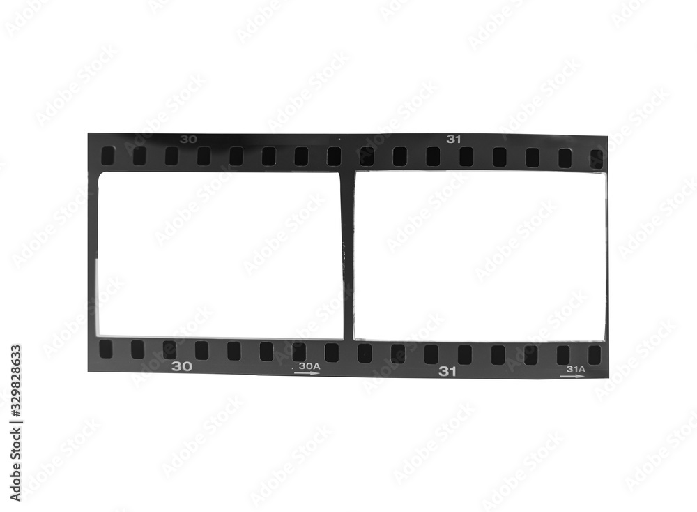 (35 mm.) film frame.With white space.film camera.