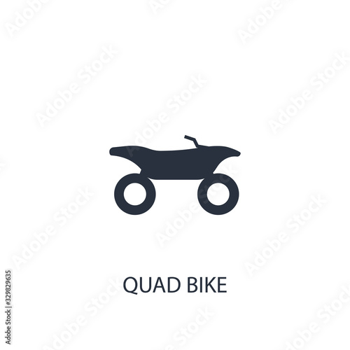 Quad bike concept transport icon. Simple one colored travel element illustration.