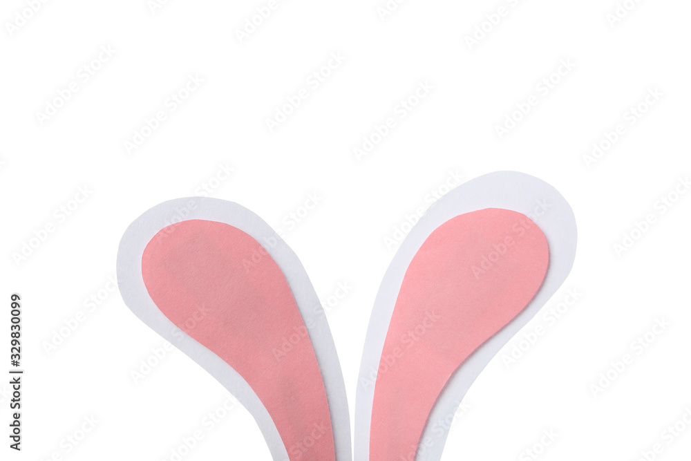 Decorative bunny ears isolated on white background Decorative bunny ears isolated on white background