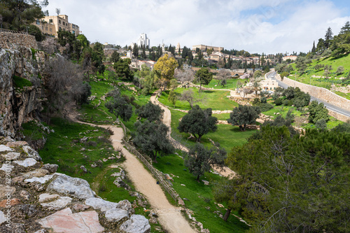 Gey Ben Hinnom Park - called in the Holy Books as the Blazing Inferno in Jerusalem city in Israel