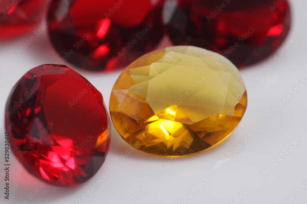 Close up shot of beautiful color crystal diamond - like beads for jewelry Close up shot of beautiful color crystal diamond - like beads for jewelry