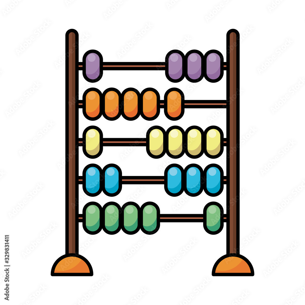 abacus child toy flat style icon abacus child toy flat style icon