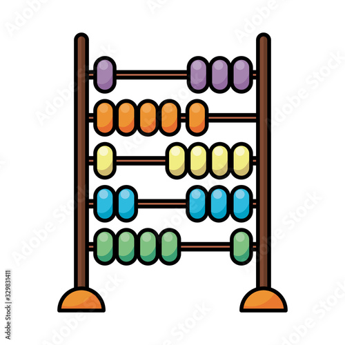 abacus child toy flat style icon