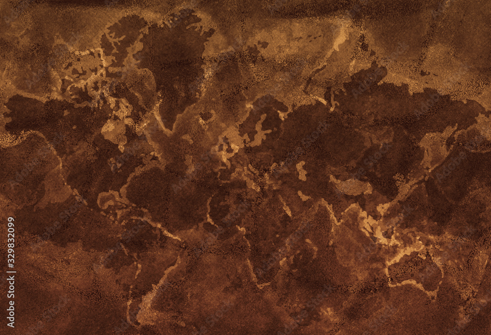 Naklejka premium abstract map with gold texture