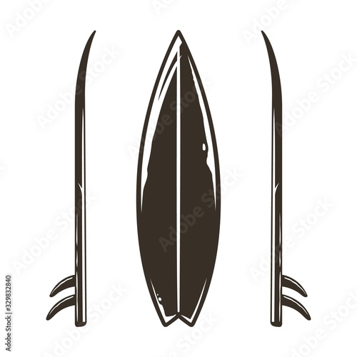Surf board ornament graphic surfing hawaii board