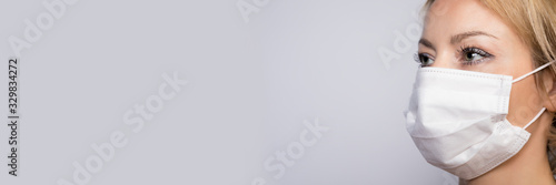 Plakat Protection against virus, infection, exhaust and industrial emissions.