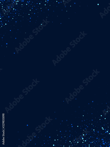 Blue Falling Digital Confetti Illustration. 