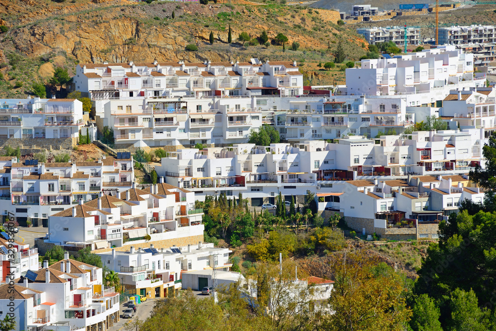 Malaga, Spain - March 4, 2020: Housing development in the city of Malaga.